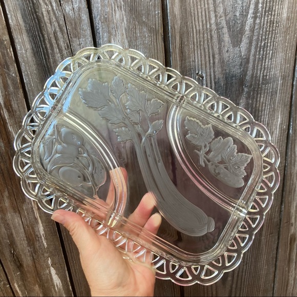 Vintage Glass Appetizer Tray - Picture 5 of 6